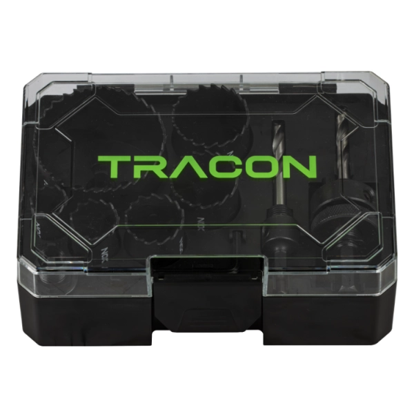 Tracon HSSET Sada korunkových vrtáků (dřevo, sádrokarton) 19, 25, 30, 35, 40, 68 mm