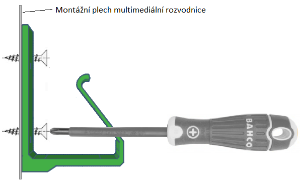 Univerzální držák routeru a zdrojů pro multimediální rozvodnice MSF sada 2 ks