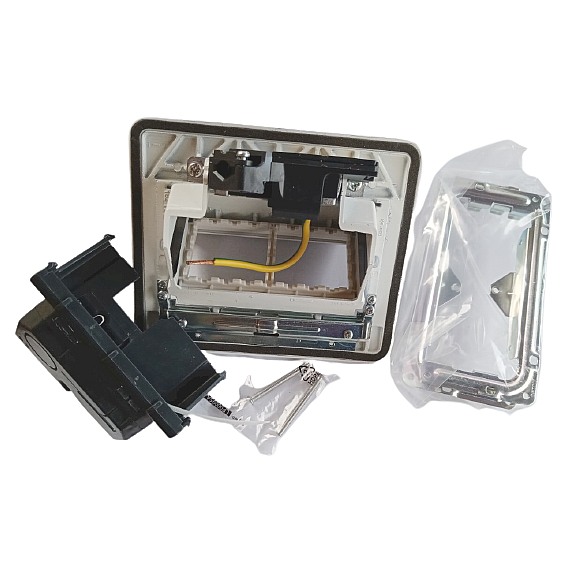 Legrand 654001 POPUP 4MOD+KIT Kompletní instalační sada výklopného zásuvkového rámečku do nábytku