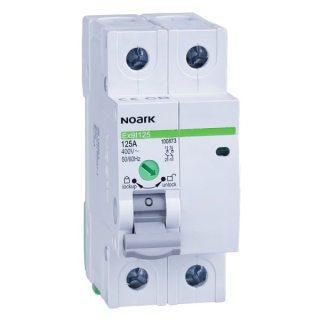 Noark 102307 Ex9I125 2P 25A Instalační vypínač, šířka 2 moduly, 2pól, 25A