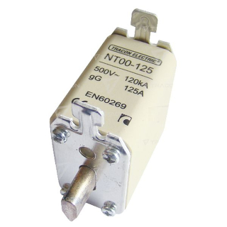Tracon NTM00-160 Nožová pojistka 500V AC, 160A, 00, 120kA, aM