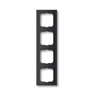 ABB 2CKA001754A4422 Future Rámeček čtyřnásobný, pro vodorovnou i svislou montáž, mechová černá