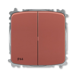 Vypínač Tango ABB 3559A-A05940 R2 sériový č.5 vřesově červený krytí IP4