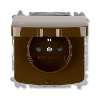 Zásuvka Tango ABB 5519A-A02997 H jednoduchá hnědá krytí IP44