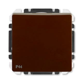 Vypínač Swing ABB 3557G-A06940 H1 střídavý č.6, IP 44 s krytem s drápky hnědý