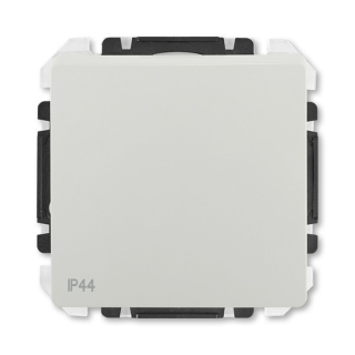 Vypínač Swing ABB 3557G-A80940 S1 tlačítko č.1/0, IP 44 s krytem s drápky světle šedé