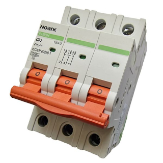 Noark 100419 Ex9BH 3P C63 Instalační jistič 10 kA, charakteristika C, 63 A, 3pól