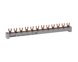 Noark 101446 BBU 1L 10 M54 Propojovací lišta 1fázová,10mm2,63A,54 mod. (1m)