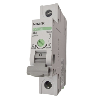 Noark 102305 Ex9I125 1P 25A Instalační vypínač, šířka 1 modul, 1pól, 25A