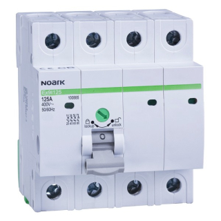 Noark 102310 Ex9I125 4P 16A Instalační vypínač, šířka 4 moduly, 4pól, 16A
