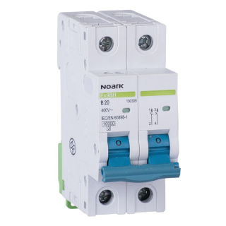 Noark 100398 Ex9BH 2P C16  Instalační jistič 10 kA, charakteristika C, 16 A, 2pól