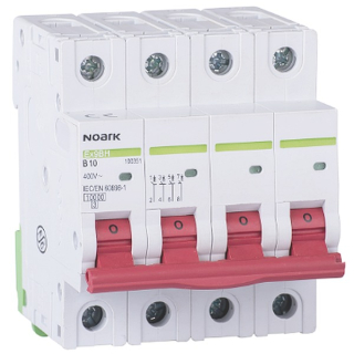 Noark 100449 Ex9BH 4P C63  Instalační jistič 10 kA, charakteristika C, 63 A, 4pól