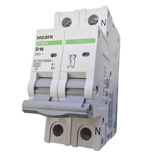 Noark 100201 Ex9BN 1PN D10 Instalační jistič 6 kA, charakteristika D, 10 A, 1+Npól