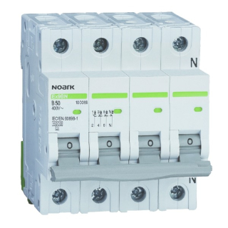 Noark 100265 Ex9BN 4P D25 Instalační jistič 6 kA, charakteristika D, 25 A, 4pól