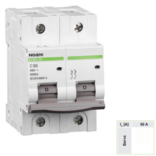Noark 102759 Ex9B125 2P C50A Instalační jistič 25 kA, charakteristika C, 50 A, 2-pól