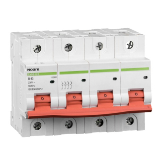 Noark 102862 Ex9B125 4P D100A Instalační jistič 20 kA, charakteristika D, 100 A, 4-pól