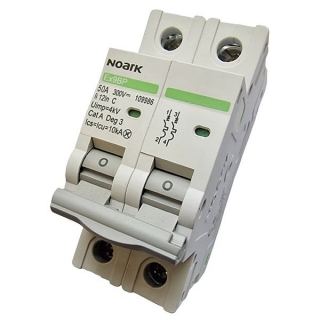 Noark 109986 Ex9BP 2P DC300V C50 DC instalační jistič 10 kA, charakteristika C, 50 A, 300 V DC, 2pól
