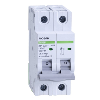 Noark 110032 Ex9BP 2P DC300V K6 DC instalační jistič 10 kA, charakteristika K, 6 A, 300 V DC, 2pól