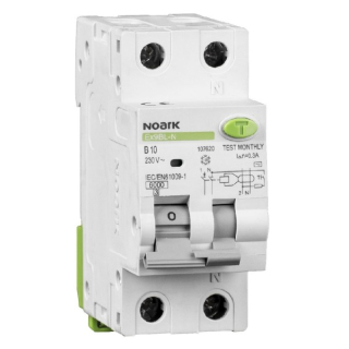 Noark 107645 Ex9BL-N 1P+N C13 A 30mA Proud. chránič s nadpr. ochr., Icn=6kA, 1+Npól, char. C, In=13A, I?n=30mA, typ A