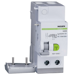Noark 100588 Ex9LE 300mA 2P 40A Chráničový modul pro Ex9B, 2pól, In=40A, IDn=300mA