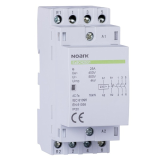 Noark 107019 Ex9CH25 31 24V 50/60Hz Instalační stykač, 25 A, ovl. 24V, 3 NO + 1 NC kontakty