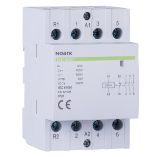 Noark 107021 Ex9CH40 31 24V 50/60Hz Instalační stykač, 40 A, ovl. 24V, 3 NO + 1 NC kontakty