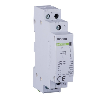 Noark 107318 Ex9CH20 31 230V 50/60Hz Instalační relé, 20 A, ovl. 230 V,  3 NO + 1 NC  kontakty
