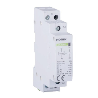 Noark 107322 Ex9CH25 11 230V 50/60Hz Instalační stykač, 25 A, ovl. 230 V, 1 NO + 1 NC kontakty