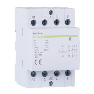 Noark 107323 Ex9CH40 22 24V 50/60Hz Instalační stykač, 40 A, ovl. 24V, 2 NO + 2 NC kontakty