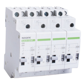 Noark 110281 Ex9JU-32/4P AC230V Impulsní relé, 32 A, ovl. 230V AC, 4pól