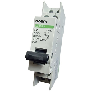 Noark 102680 Ex9BT3 1CO 16A Třípolohový přepínač (I-0-II), 16 A, 1 CO kontakt