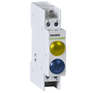 Noark 102508 Ex9PD2yb 230V AC/DC Světelné návěstí, 230V AC/DC, 1 žlutá LED a 1 modrá LED