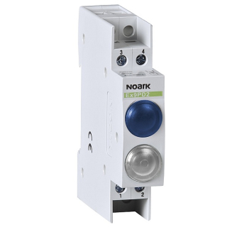 Noark 102522 Ex9PD2bw 110V AC/DC Světelné návěstí, 110V AC/DC, 1 modrá LED a 1 bílá LED