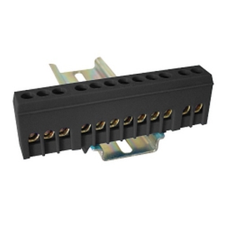 Můstek na neutrální a ochranné vodiče (N/PE), uzavřený, černý