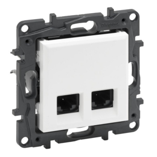 LEGRAND 863160 Niloé STEP Datová dvojitá zásuvka 2xRJ45 C5E UTP bílá
