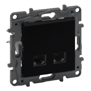 LEGRAND 863564 Niloé STEP Datová zásuvka 2xRJ45 C6 UTP černá