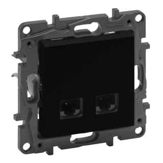 LEGRAND 863560 Niloé STEP Datová dvojzásuvka 2xRJ45 C5E UTP černá