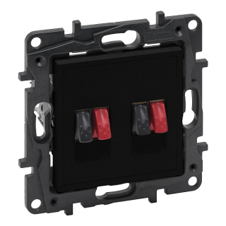 LEGRAND 863586 Niloé STEP Zásuvka reproduktorová dvojitá černá