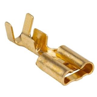 Tracon CSH6 Neizolované mosazné lisovací dutinky ploché 6,3×0,8mm, 1-2,5mm2