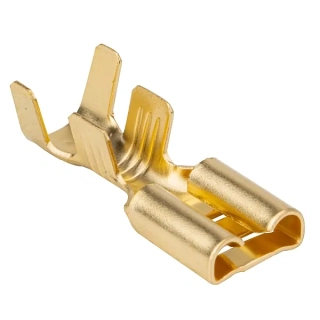 Tracon CSH6-2 Neizolované mosazné lisovací dutinky ploché 6,3×0,8mm, 4-6mm2