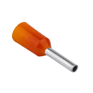 Tracon E010 Izolované lisovací dutinky s plastovým krčkem, oranžové 0,5mm2, L=12mm