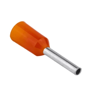 Tracon E020 Izolované lisovací dutinky s plastovým krčkem, oranžové 0,5mm2, L=14mm
