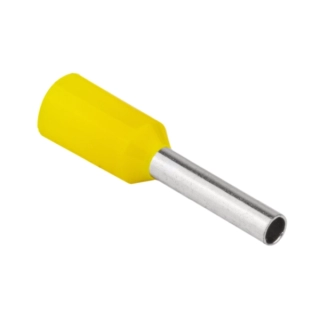Tracon E090 Izolované lisovací dutinky s plastovým krčkem, žluté 1mm2, L=14,6mm