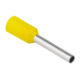 Tracon E110 Izolované lisovací dutinky s plastovým krčkem, žluté 1mm2, L=18,4mm