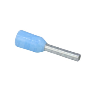 Tracon E135 Izolované lisovací dutinky s plastovým krčkem, světlemodré 0,25mm2, L=12,8mm