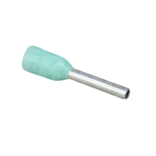 Tracon E137 Izolované lisovací dutinky s plastovým krčkem, tyrkysové 0,34mm2, L=12,8mm