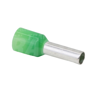 Tracon E22 Izolované lisovací dutinky s plastovým krčkem, zelené 6mm2, L=20mm