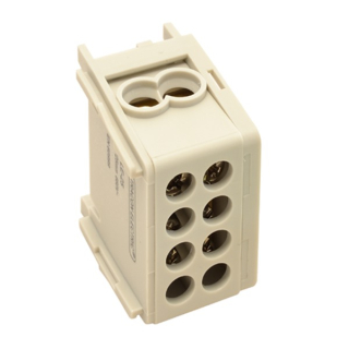 Tracon FLE-16 Rozvodná odbočná svorka, šedáprůběžná 2×16mm2 / 2×16mm2, 400VAC, 76A