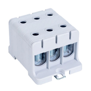 Tracon FLEAL-50/3 Rozvodná svorka odbočná, montáž na DIN lištu, šedá 6-50mm2, max. 1000VAC/1500VDC, max.160A