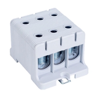 Tracon FLEAL-95/3 Rozvodná svorka, montáž na DINlištu a na povrch, šedá 16-95mm2, max. 1000VAC/1500VDC, max.245A